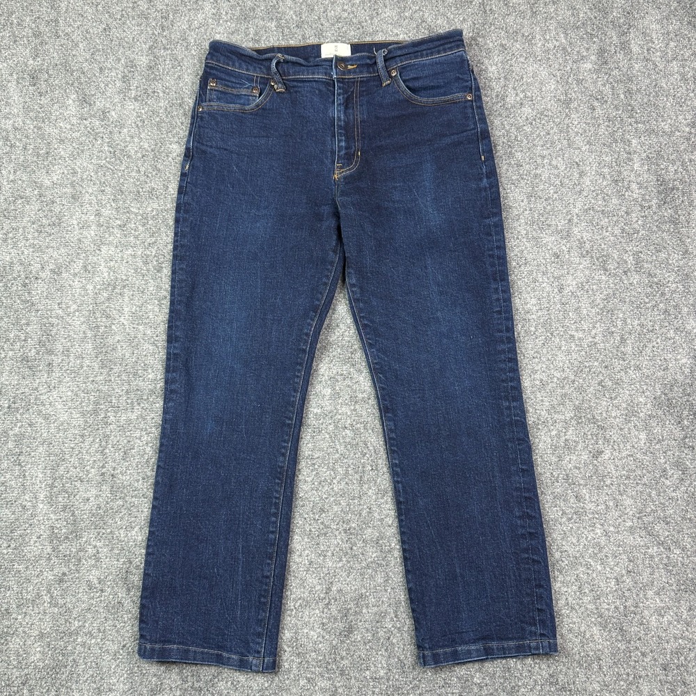 Mutual Weave Jeans Womens 34x24 Hemmed Capri Mid Rise Stretch Boyfriend Denim